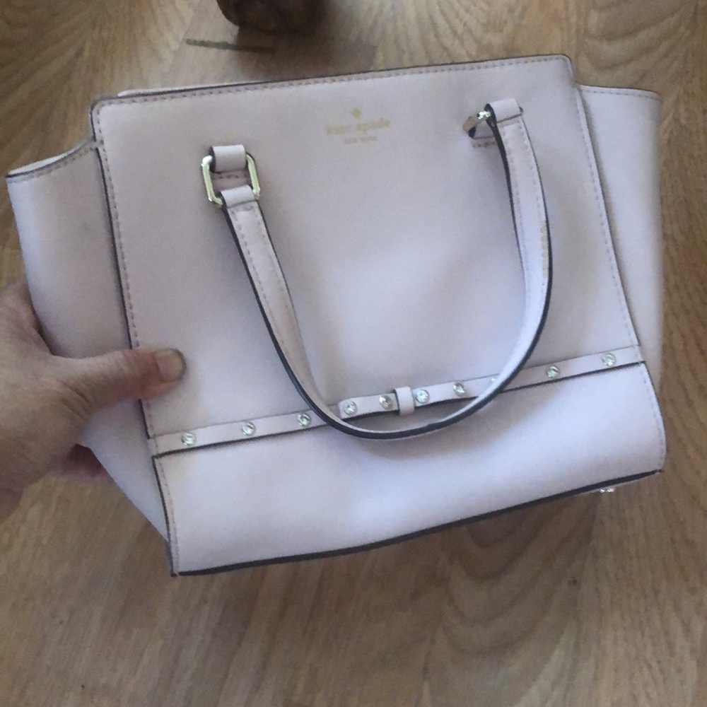 Kate Spade Jeweled Hadlee Pink Leather Cross Body - Picture 10 of 10